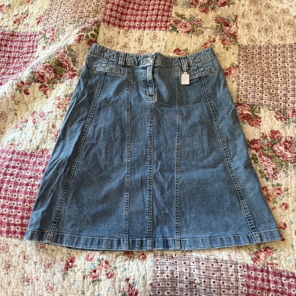 Denim A-Line Skirt